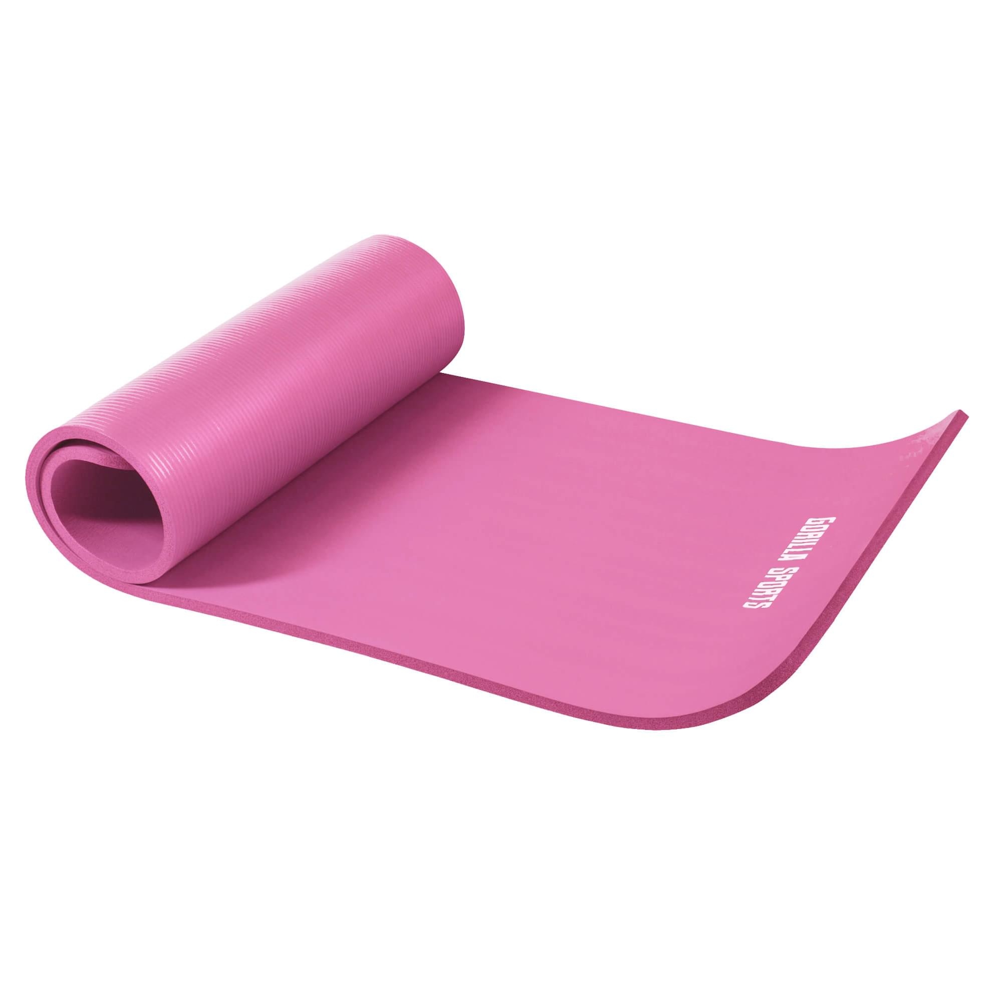 Yogamatte 180x60x1,5cm Fitness Sport Gymnastik Pilates Boden Turn Matte NBR pink 